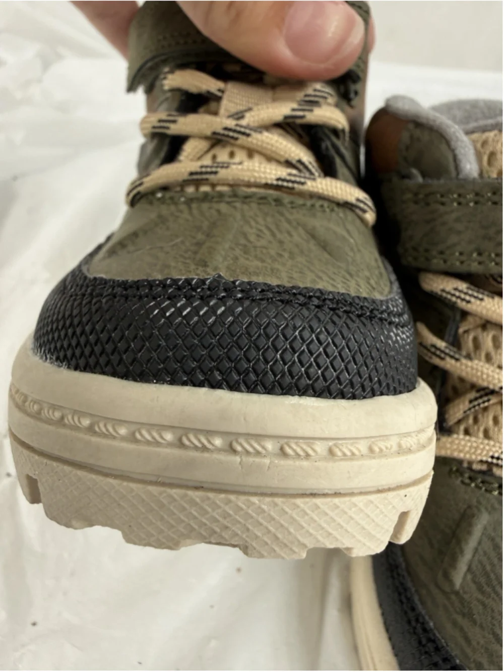 CARTER'S ILKER HIKING ANKLE BOOTS SZ 7M BROWN OLIVE LITTLE BOYS